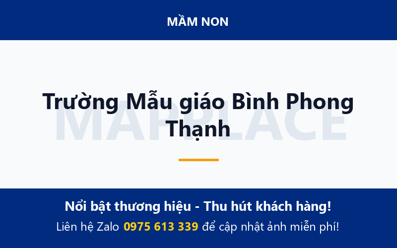 Trường Mẫu giáo Bình Phong Thạnh