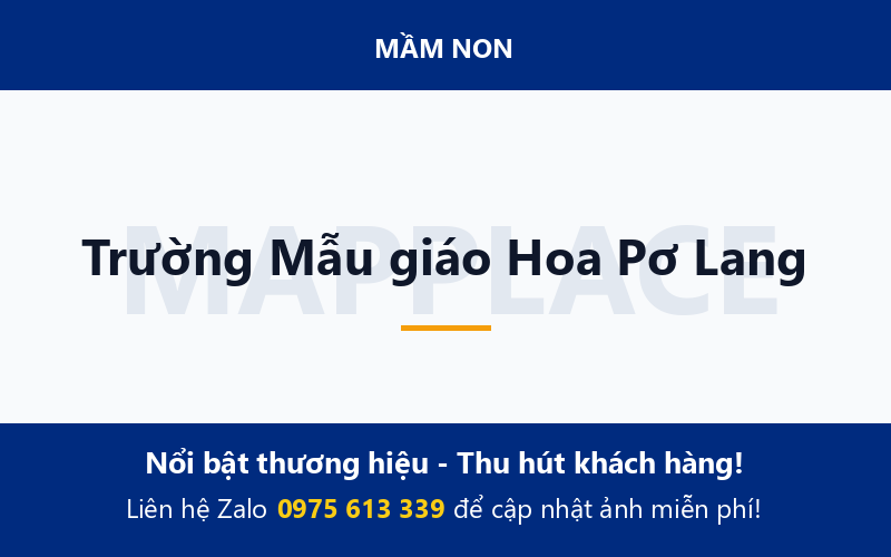 Trường Mẫu giáo Hoa Pơ Lang