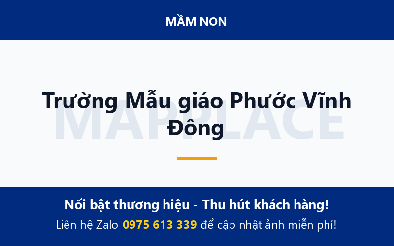 Trường Mẫu giáo Phước Vĩnh Đông