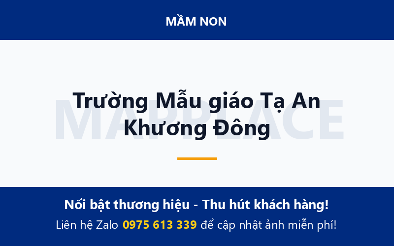 Trường Mẫu giáo Tạ An Khương Đông