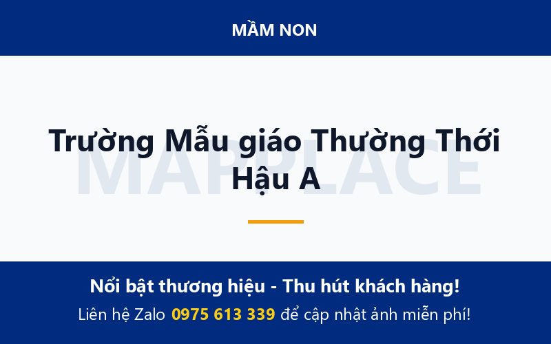 Trường Mẫu giáo Thường Thới Hậu A