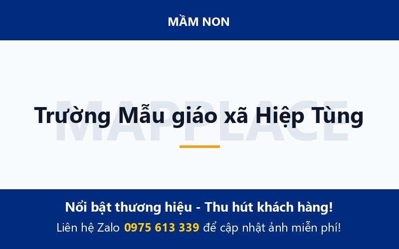 Trường Mẫu giáo xã Hiệp Tùng