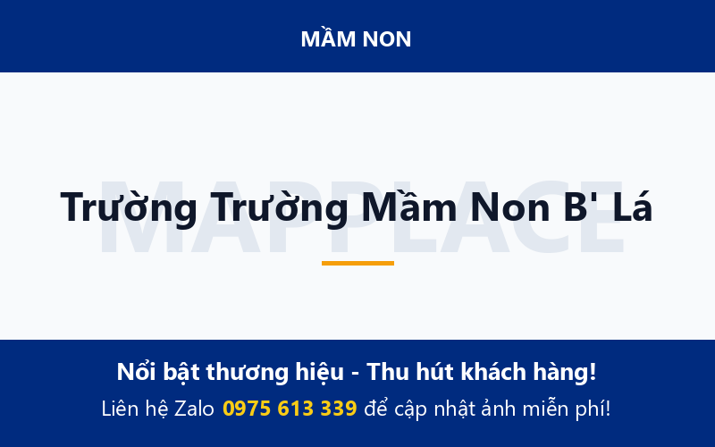Trường Trường Mầm Non B' Lá