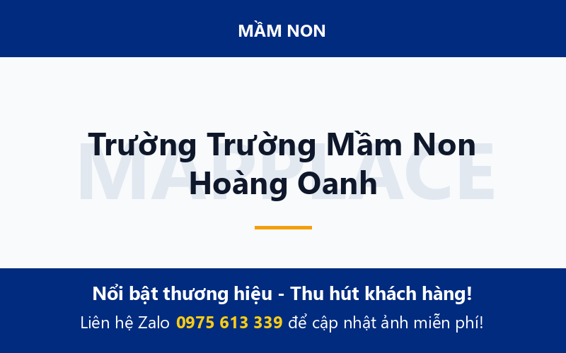 Trường Trường Mầm Non Hoàng Oanh