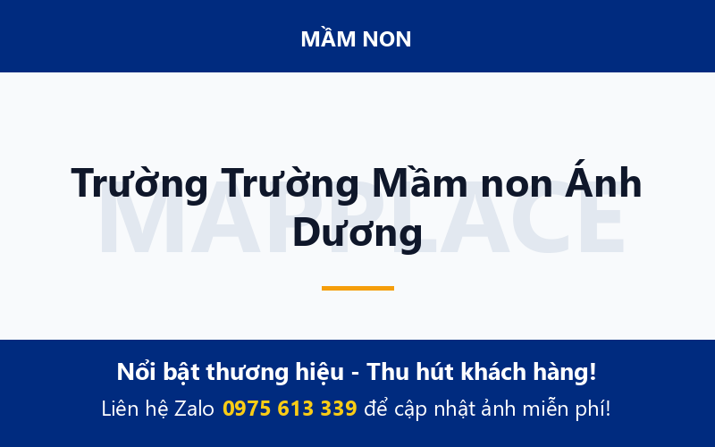 Trường Trường Mầm non Ánh Dương