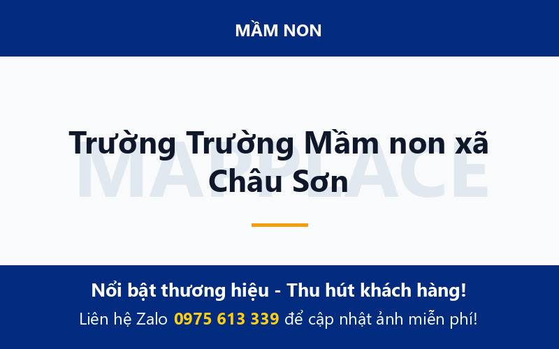 Trường Trường Mầm non xã Châu Sơn