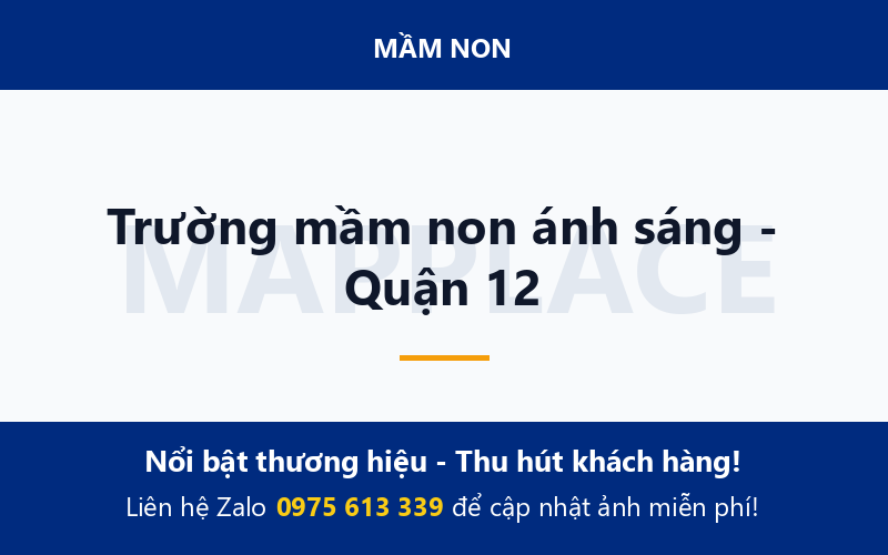 Trường mầm non ánh sáng - Quận 12