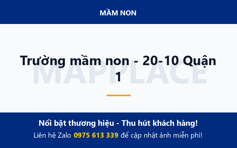 Trường mầm non - 20-10 Quận 1