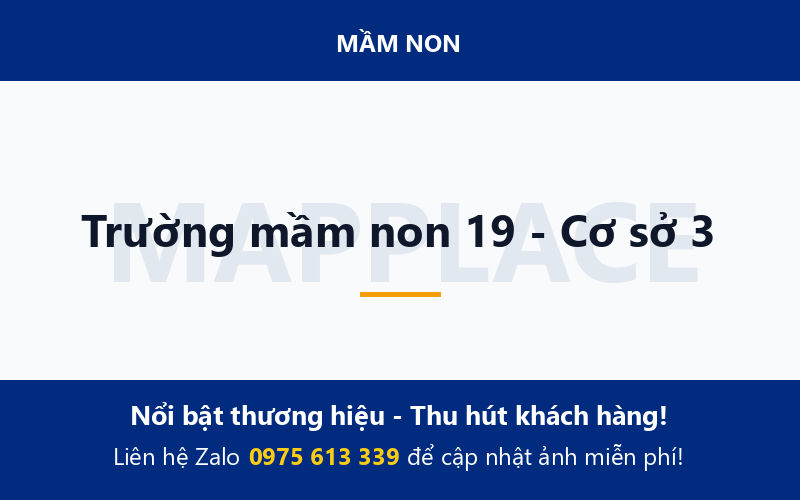 Trường mầm non 19 - Cơ sở 3