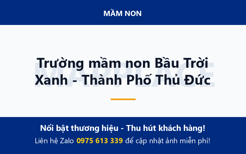 Trường mầm non Bầu Trời Xanh - Thành Phố Thủ Đức