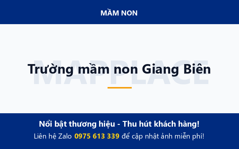 Trường mầm non Giang Biên