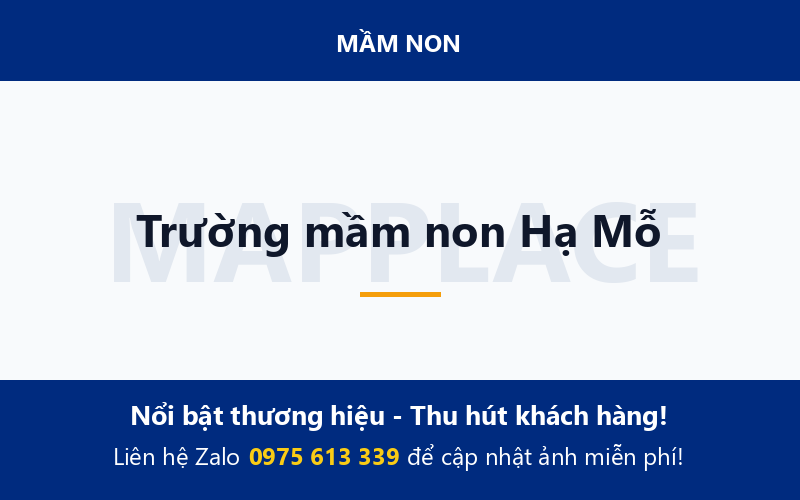 Trường mầm non Hạ Mỗ
