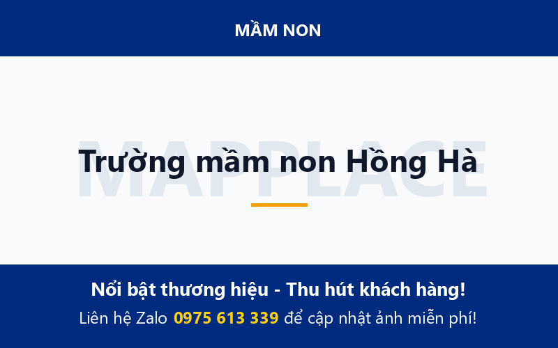 Trường mầm non Hồng Hà