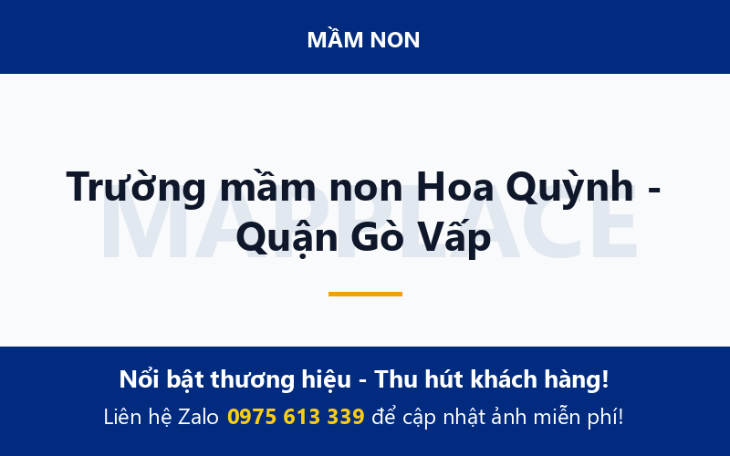 Trường mầm non Hoa Quỳnh - Quận Gò Vấp