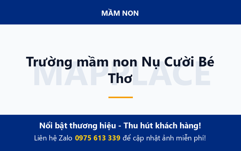 Trường mầm non Nụ Cười Bé Thơ