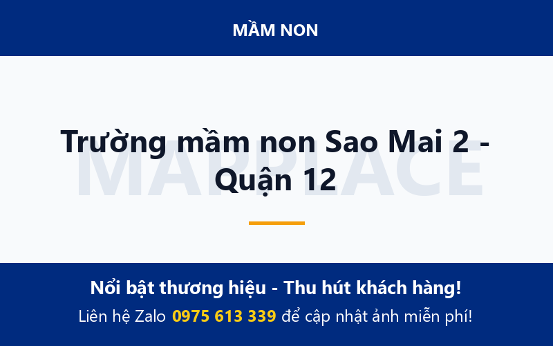 Trường mầm non Sao Mai 2 - Quận 12