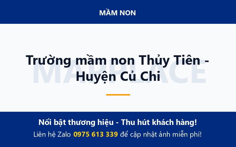 Trường mầm non Thủy Tiên - Huyện Củ Chi