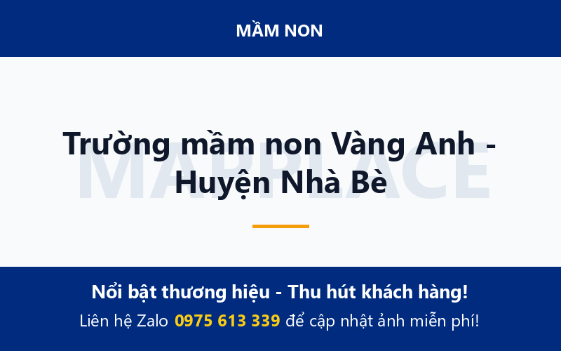 Trường mầm non Vàng Anh - Huyện Nhà Bè