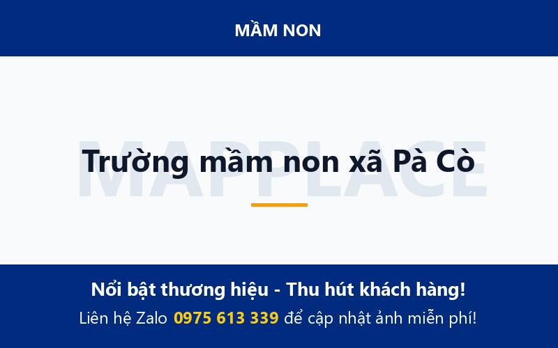 Trường mầm non xã Pà Cò