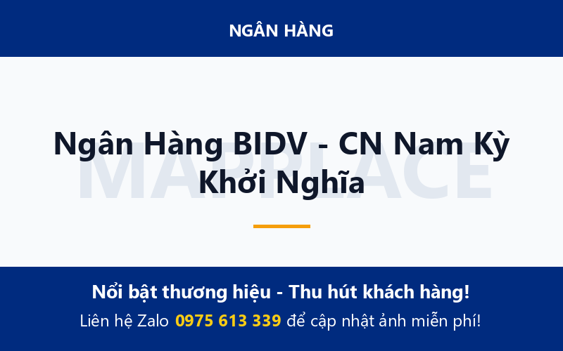Ngân Hàng BIDV - CN Nam Kỳ Khởi Nghĩa