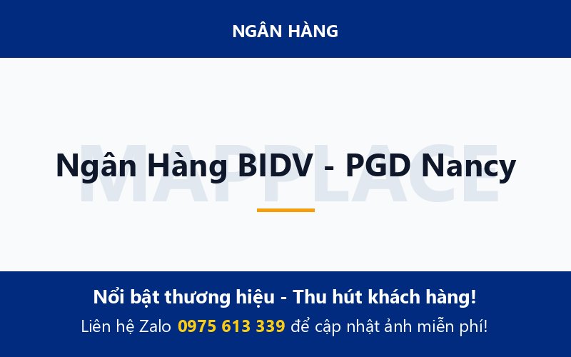 Ngân Hàng BIDV - PGD Nancy