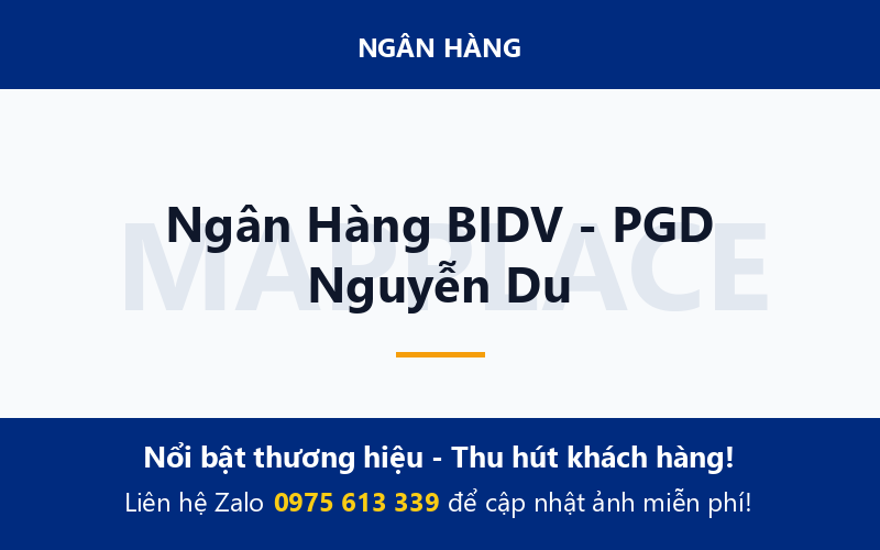 Ngân Hàng BIDV - PGD Nguyễn Du