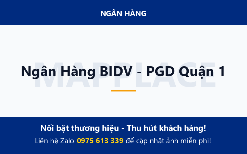 Ngân Hàng BIDV - PGD Quận 1
