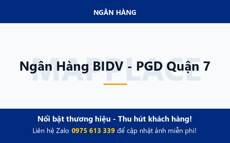Ngân Hàng BIDV - PGD Quận 7