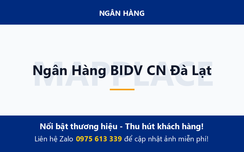 Ngân Hàng BIDV CN Đà Lạt