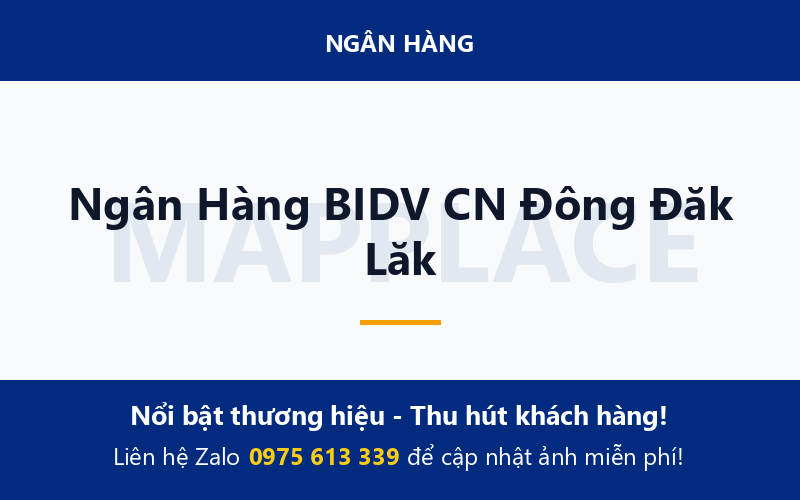 Ngân Hàng BIDV CN Đông Đăk Lăk