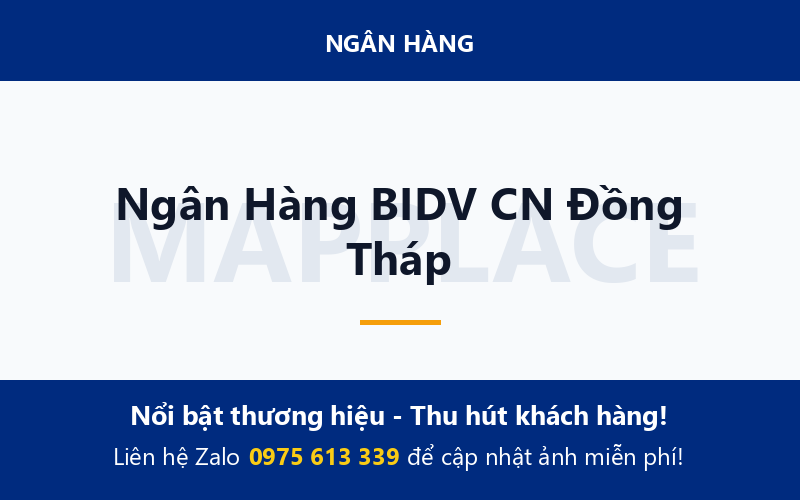 Ngân Hàng BIDV CN Đồng Tháp