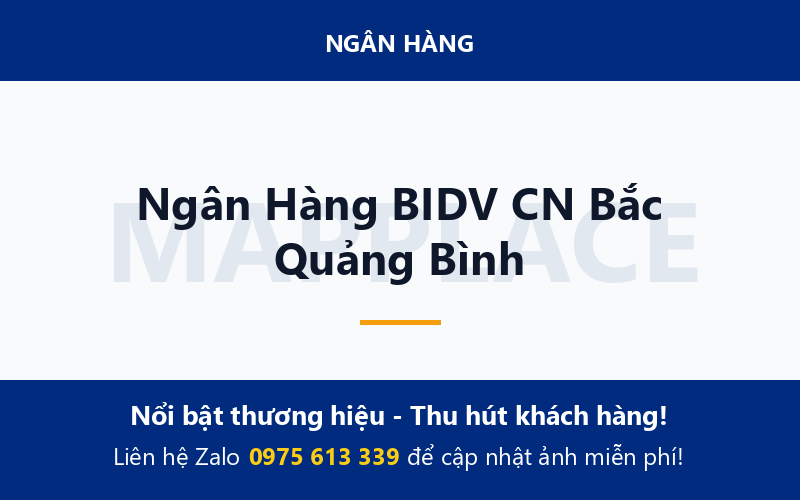 Ngân Hàng BIDV CN Bắc Quảng Bình