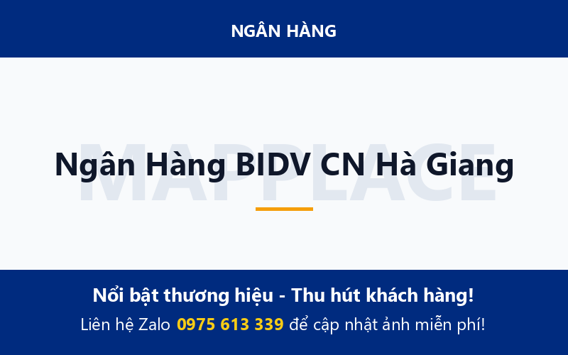 Ngân Hàng BIDV CN Hà Giang