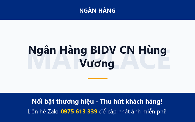 Ngân Hàng BIDV CN Hùng Vương