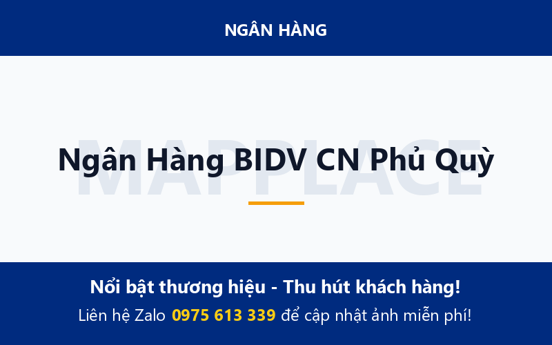 Ngân Hàng BIDV CN Phủ Quỳ