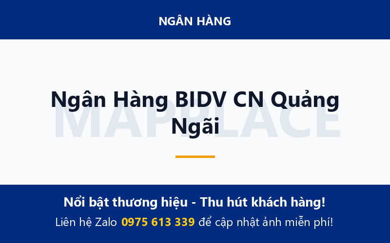 Ngân Hàng BIDV CN Quảng Ngãi