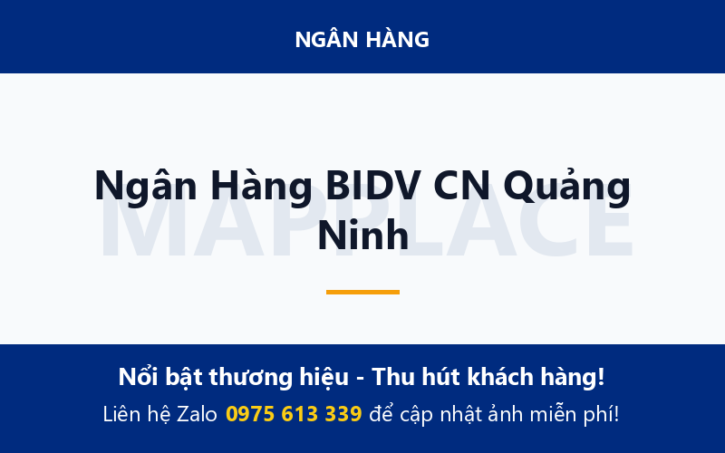 Ngân Hàng BIDV CN Quảng Ninh