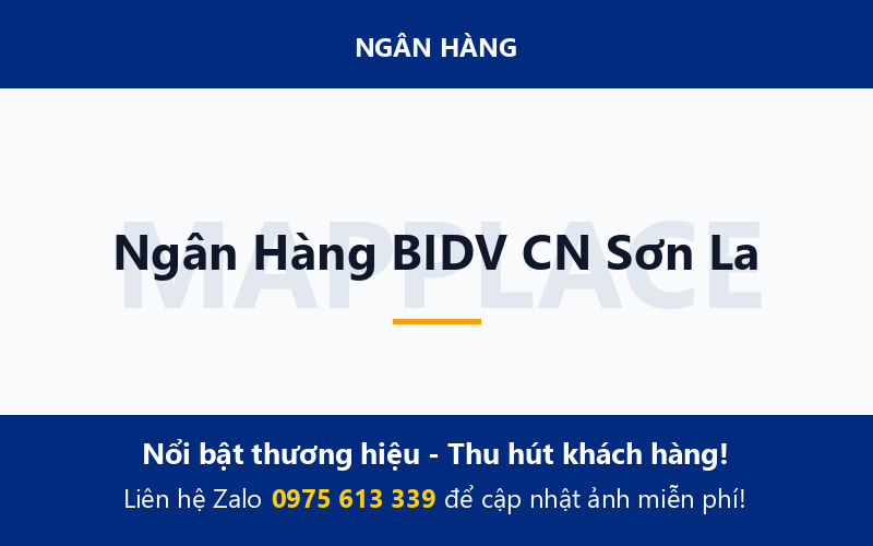 Ngân Hàng BIDV CN Sơn La