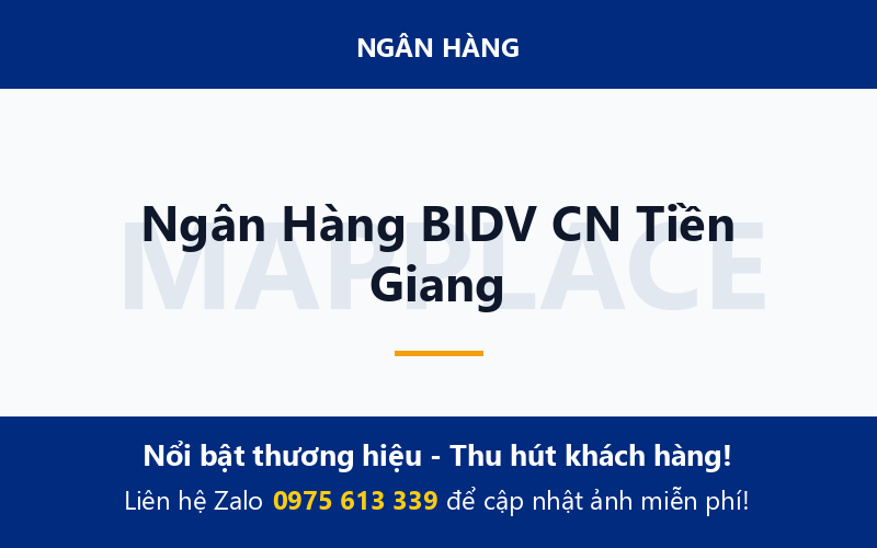 Ngân Hàng BIDV CN Tiền Giang