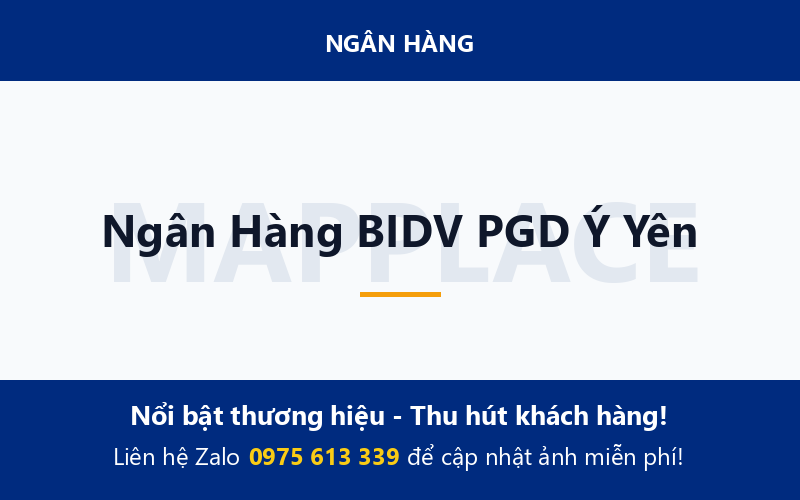 Ngân Hàng BIDV PGD Ý Yên