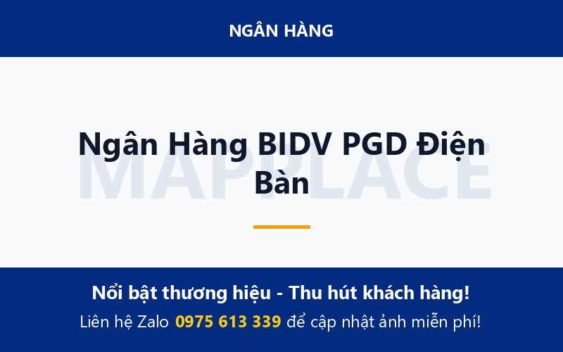 Ngân Hàng BIDV PGD Điện Bàn
