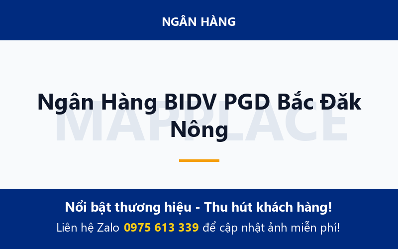 Ngân Hàng BIDV PGD Bắc Đăk Nông
