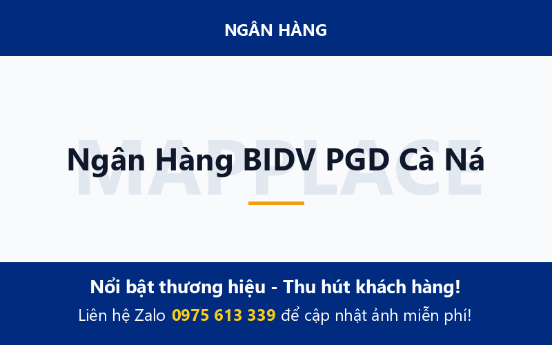 Ngân Hàng BIDV PGD Cà Ná