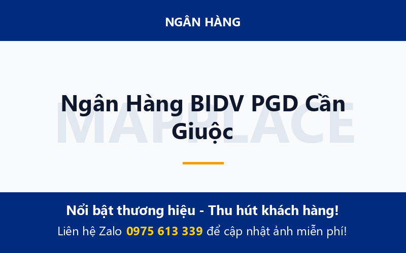 Ngân Hàng BIDV PGD Cần Giuộc