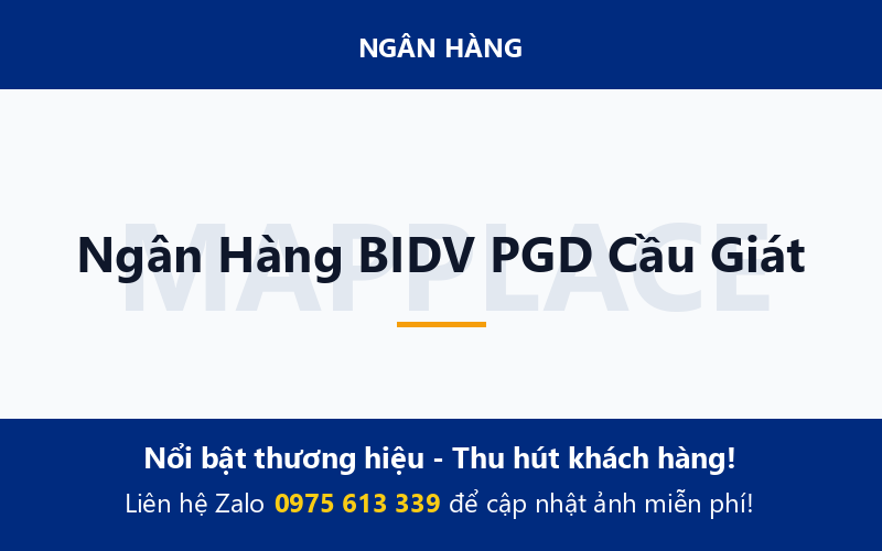 Ngân Hàng BIDV PGD Cầu Giát