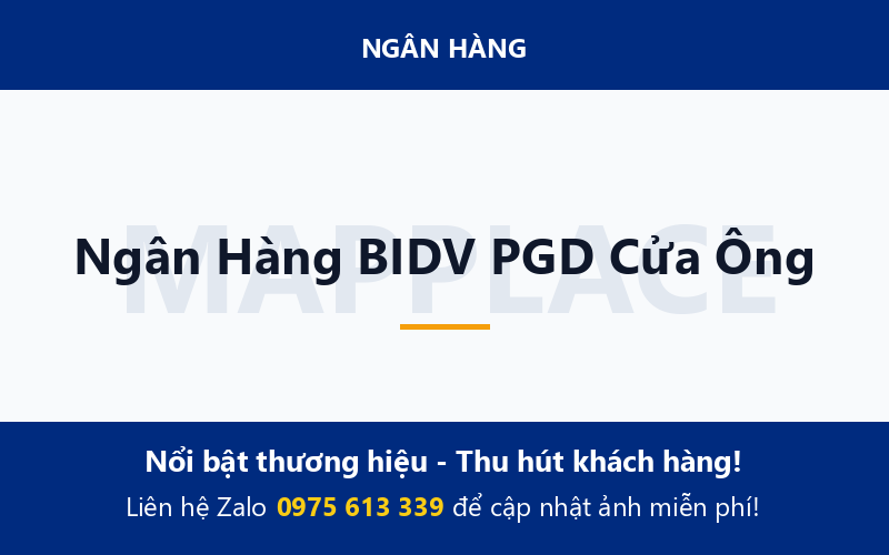 Ngân Hàng BIDV PGD Cửa Ông