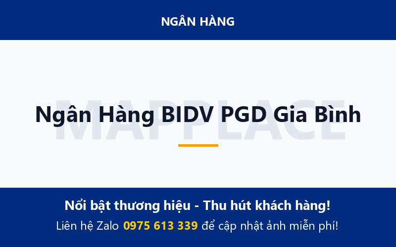Ngân Hàng BIDV PGD Gia Bình