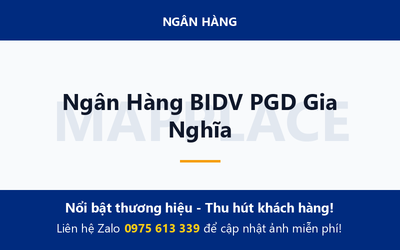 Ngân Hàng BIDV PGD Gia Nghĩa