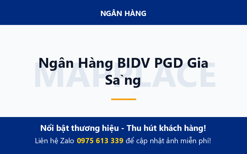 Ngân Hàng BIDV PGD Gia Sàng