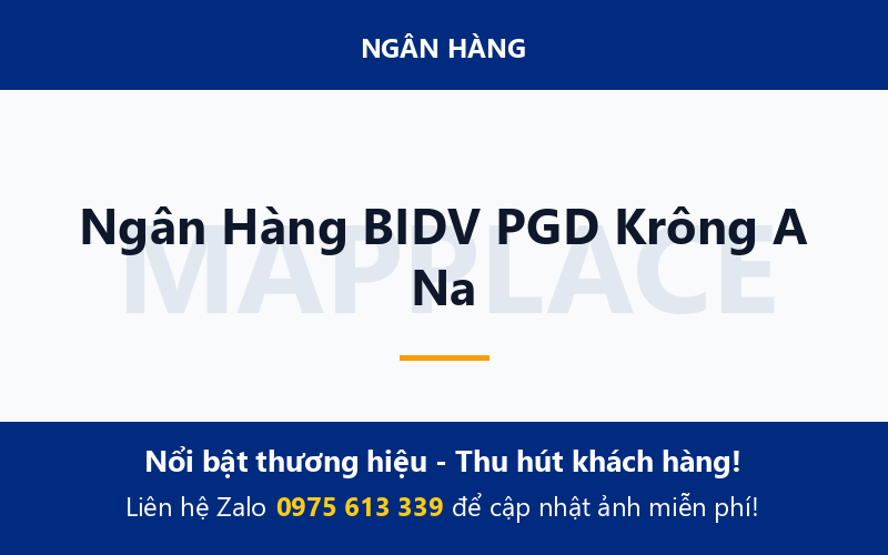 Ngân Hàng BIDV PGD Krông A Na